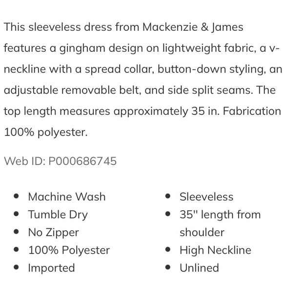 Mackenzie & James BLUE/WHITE CHECK RUFFLE Tie Belt Halter NWT DRESS plus size - Picture 3 of 6